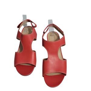 Natuaralizer Women's Red Wedge Sandals Cork Heels Size 12M 82025-2790